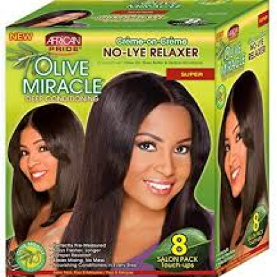 African Pride Olive Miracle No Lye Relaxer 8 Salon Pack